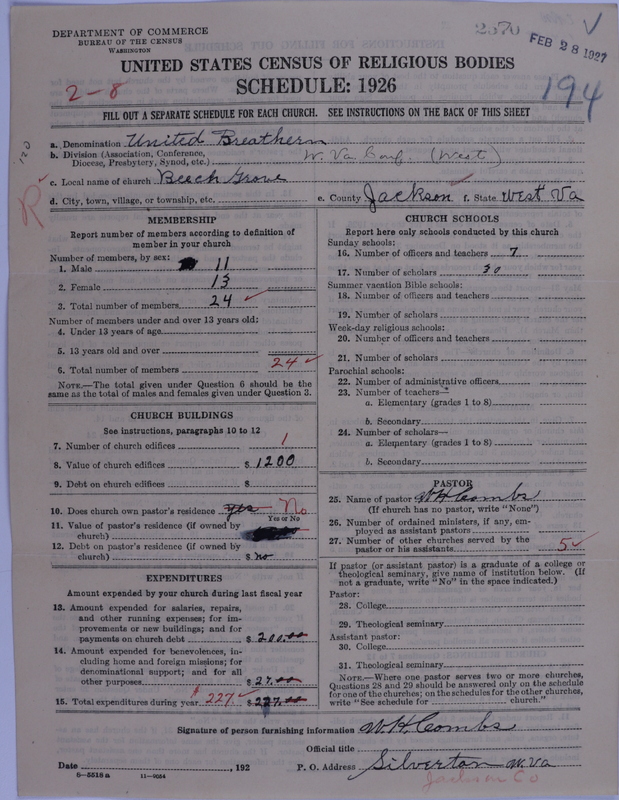 Scan of Church of the United Brethren in Christ: 2570
