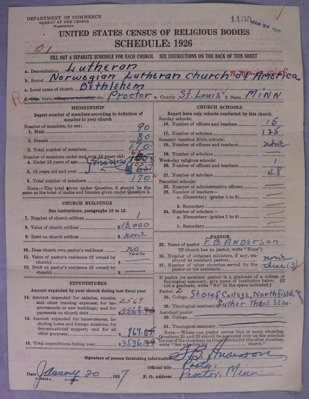 Scan of Norwegian Lutheran Church of America: 1135