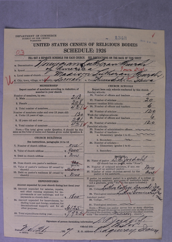 Scan of Norwegian Lutheran Church of America: 1343