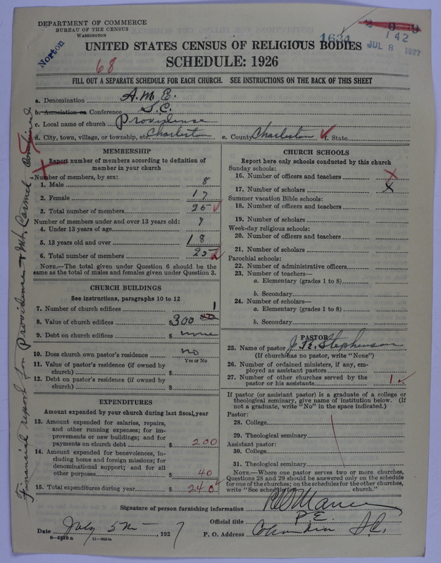 Scan of African Methodist Episcopal Church: 1634