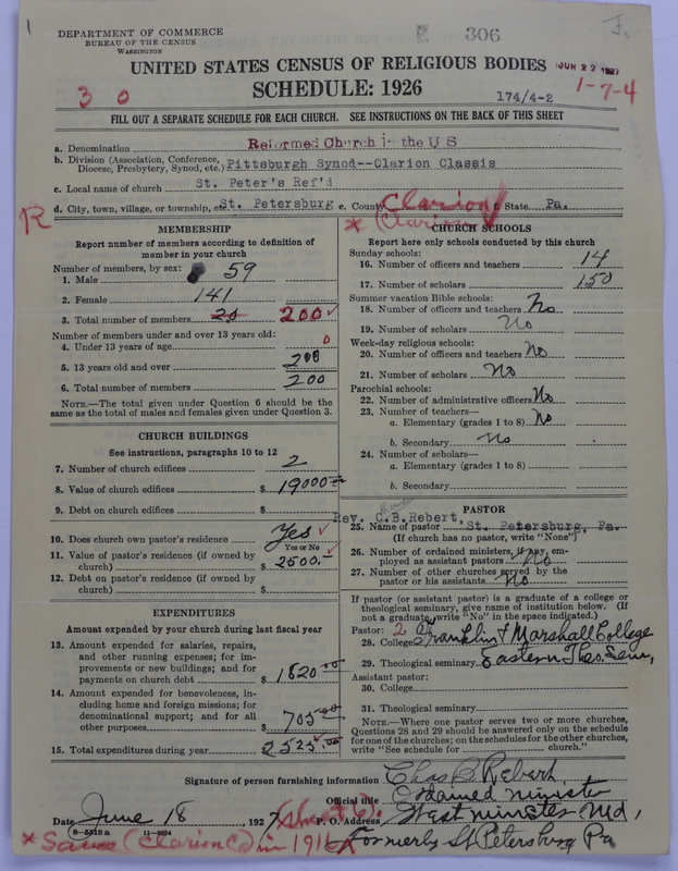 Scan of Reformed Church in the United States: 306