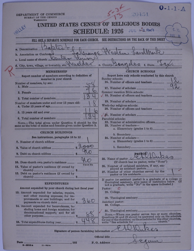 Scan of Negro Baptists: 20451