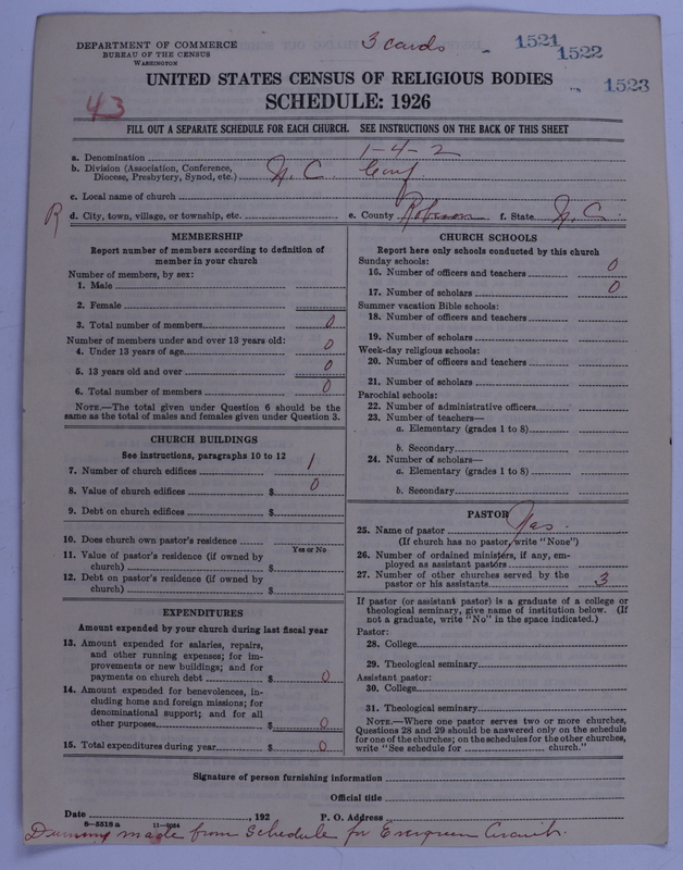 Scan of African Methodist Episcopal Church: 1522