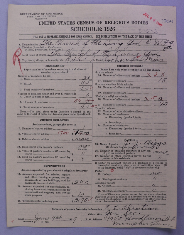 Scan of Church of the Living God, Christian Workers for Fellowship: 58