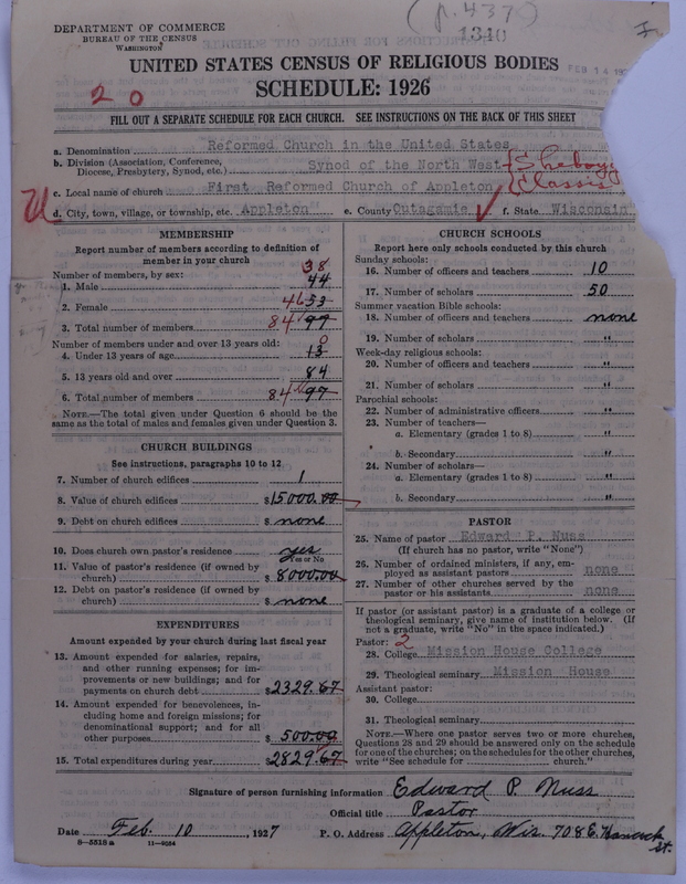 Scan of Reformed Church in the United States: 1340