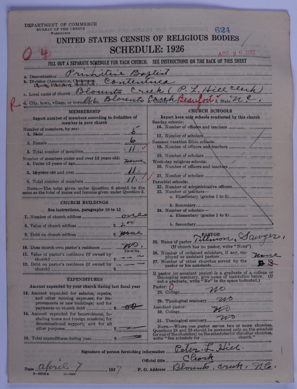 Scan of Primitive Baptists: 624