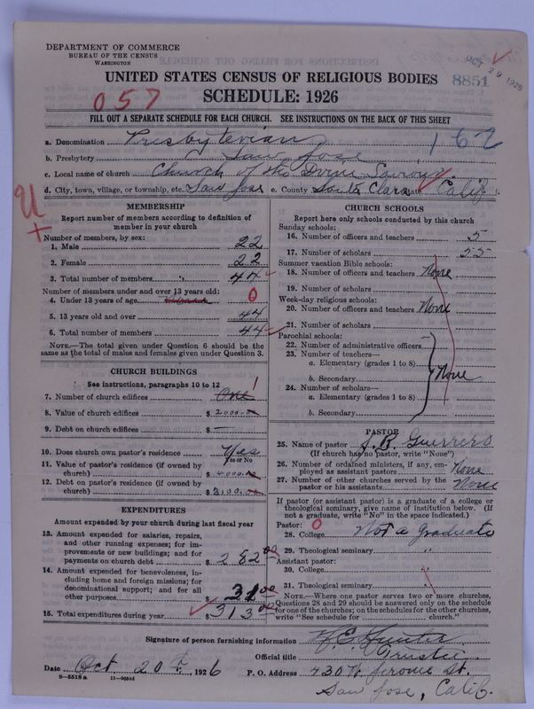 Scan of Presbyterian Church in the United States of America: 8851