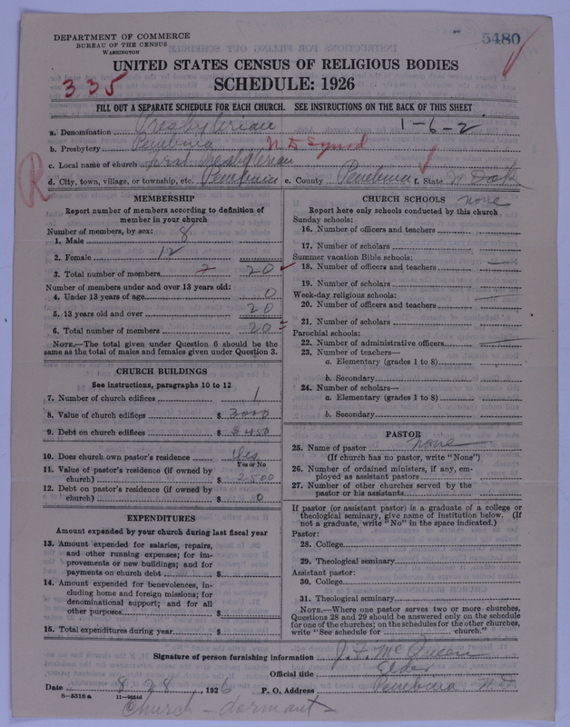 Scan of Presbyterian Church in the United States of America: 5480