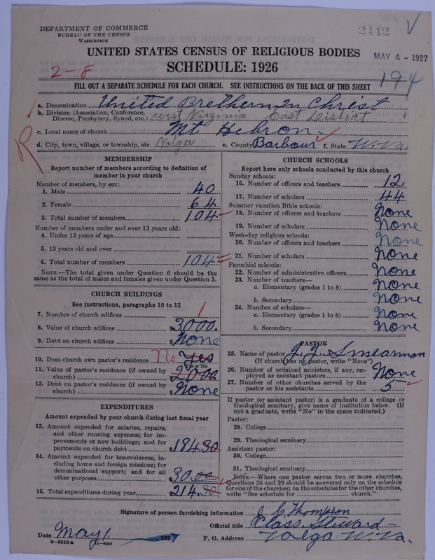 Scan of Church of the United Brethren in Christ: 2442