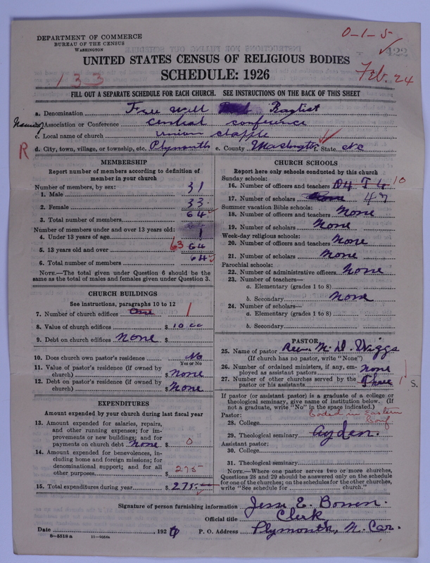 Scan of Free Will Baptists: 422