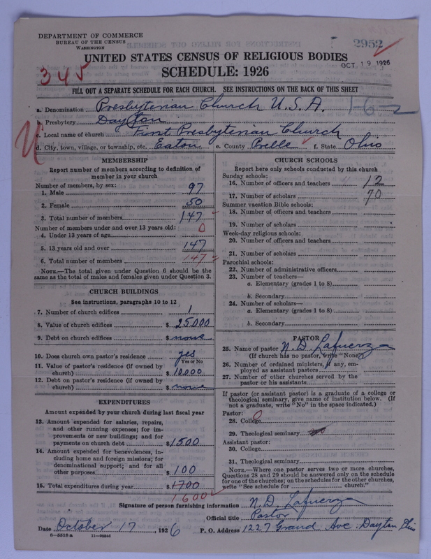 Scan of Presbyterian Church in the United States of America: 2952