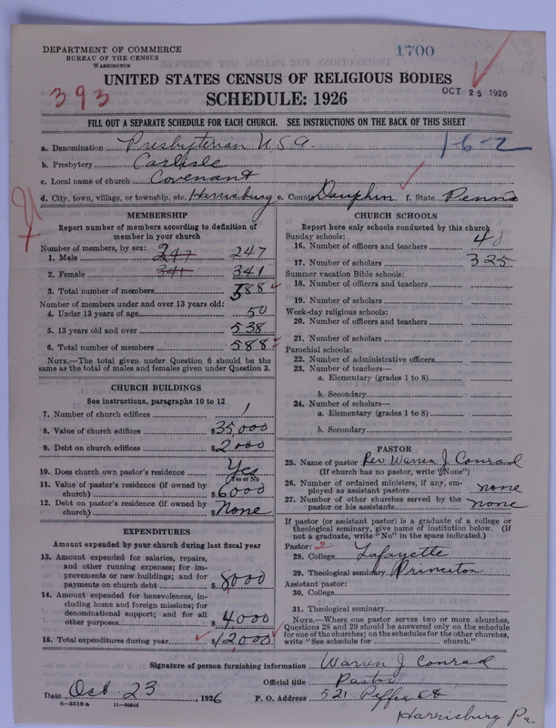 Scan of Presbyterian Church in the United States of America: 1700