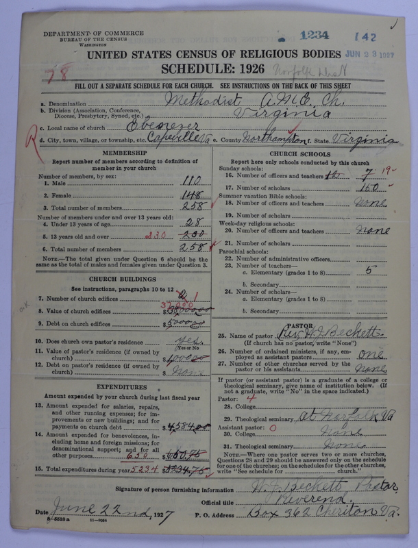 Scan of African Methodist Episcopal Church: 1234