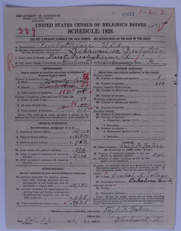 Scan of Presbyterian Church in the United States of America: 1932