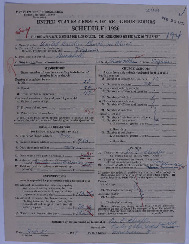 Scan of Church of the United Brethren in Christ: 2389