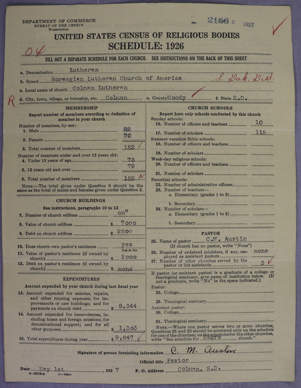 Scan of Norwegian Lutheran Church of America: 2156