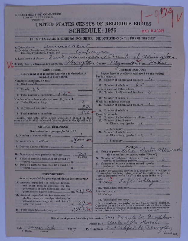 Scan of Universalist Church: 173