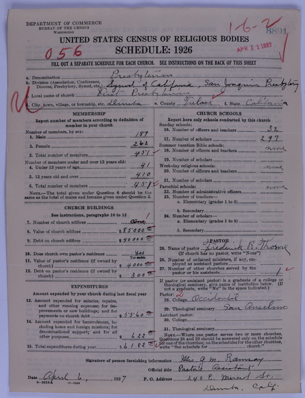 Scan of Presbyterian Church in the United States of America: 8891