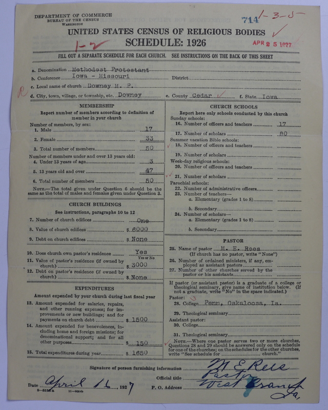 Scan of Methodist Protestant Church: 714