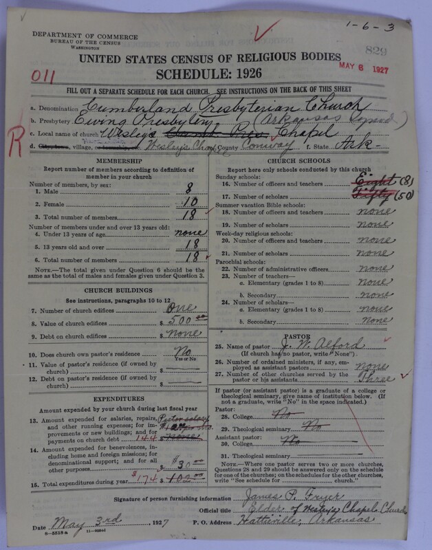 Scan of Cumberland Presbyterian Church: 829