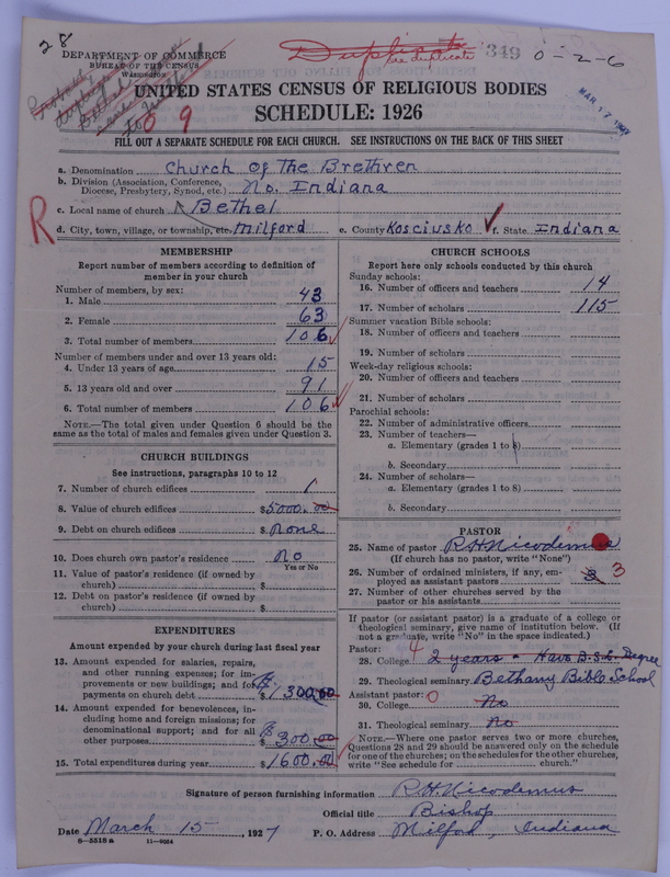 Scan of Church of the Brethren (Conservative Dunkers): 349