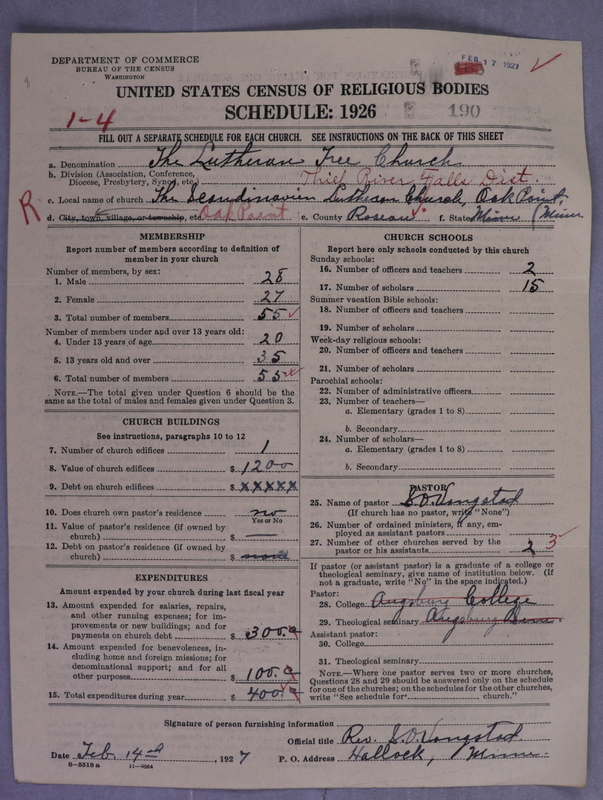Scan of Lutheran Free Church: 190