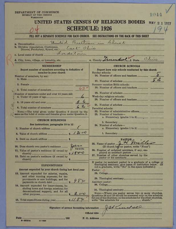 Scan of Church of the United Brethren in Christ: 1044