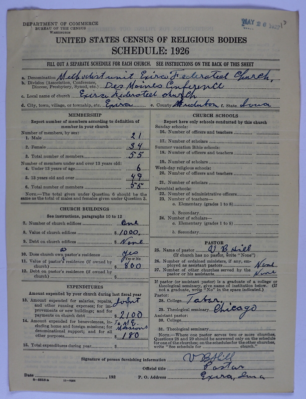 Scan of Federated Churches: 13