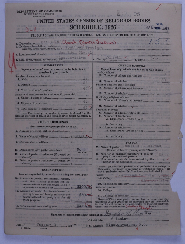 Scan of Moravian Church in America: 95