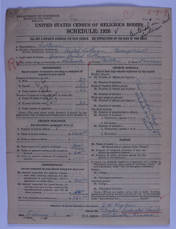 Scan of Federated Churches: