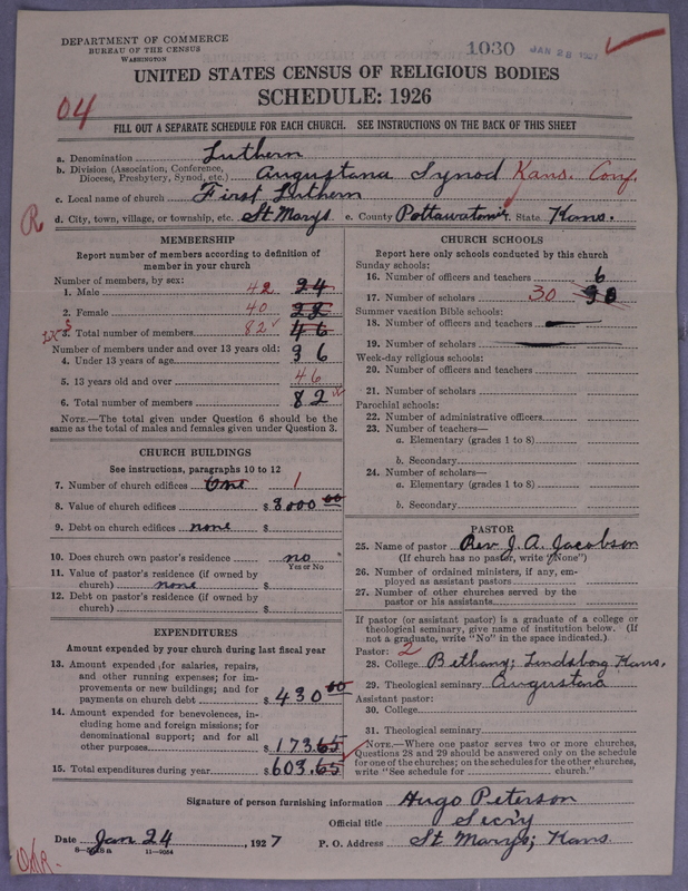 Scan of Evangelical Lutheran Augustana Synod of North America: 1030