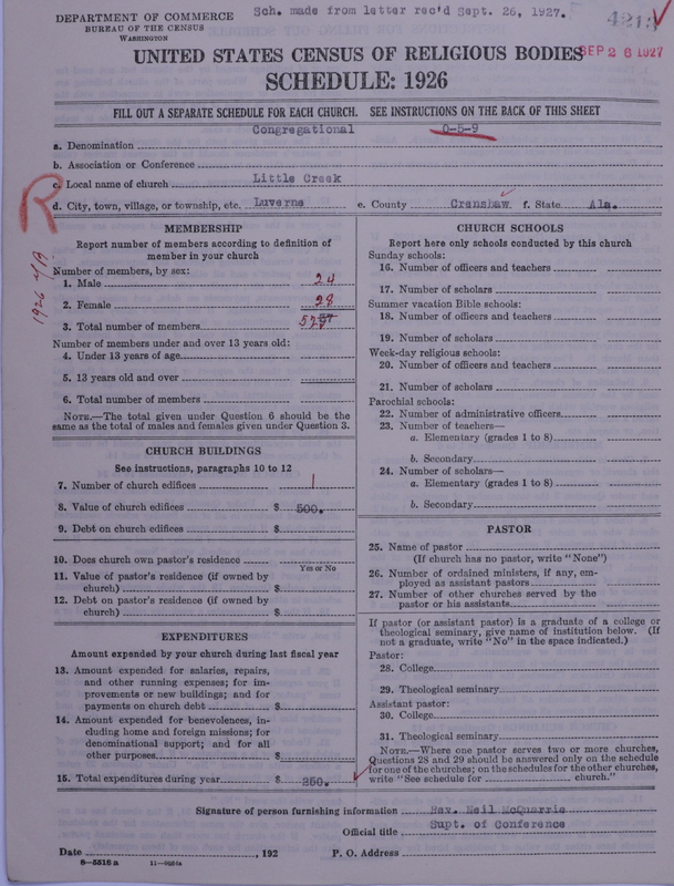 Scan of Congregational Churches: 4213