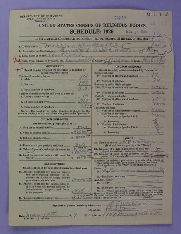 Scan of Negro Baptists: 7329