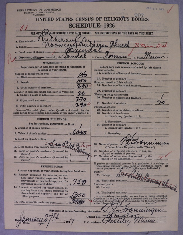 Scan of Norwegian Lutheran Church of America: 907
