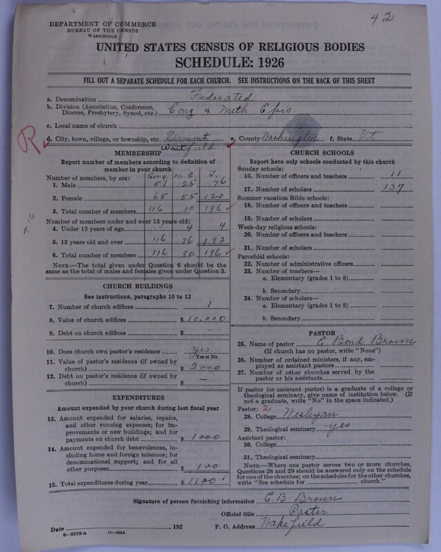Scan of Federated Churches: 42