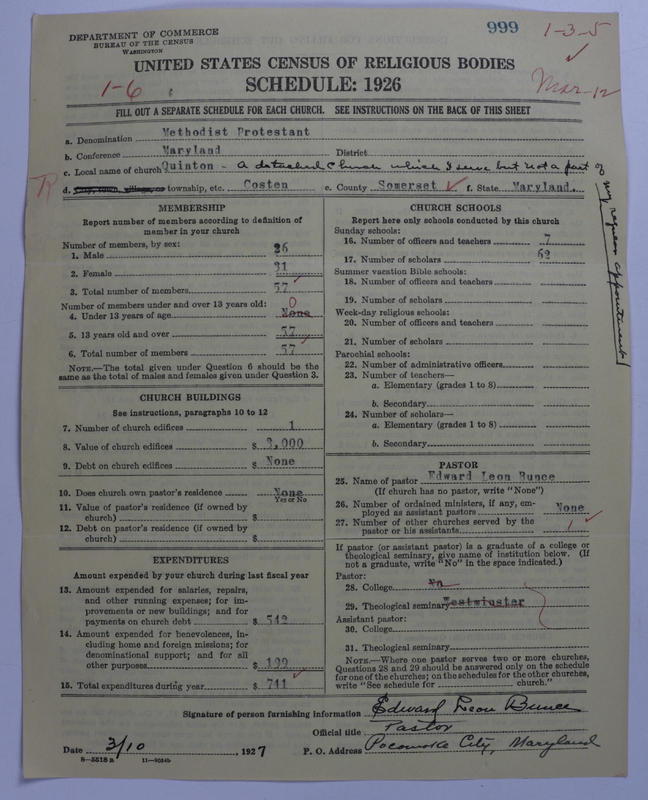 Scan of Methodist Protestant Church: 999