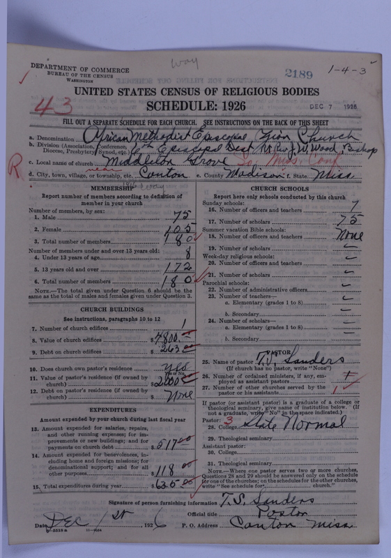 Scan of African Methodist Episcopal Zion Church: 2189