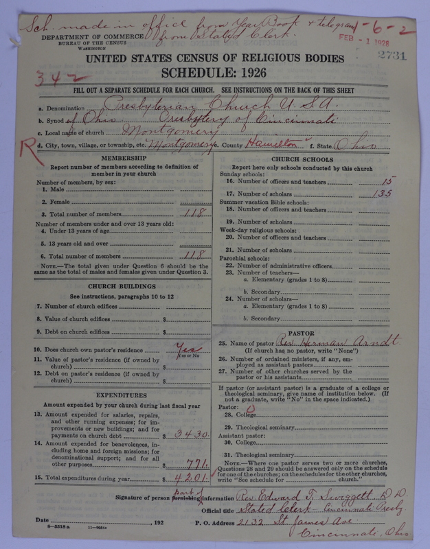 Scan of Presbyterian Church in the United States of America: 2731