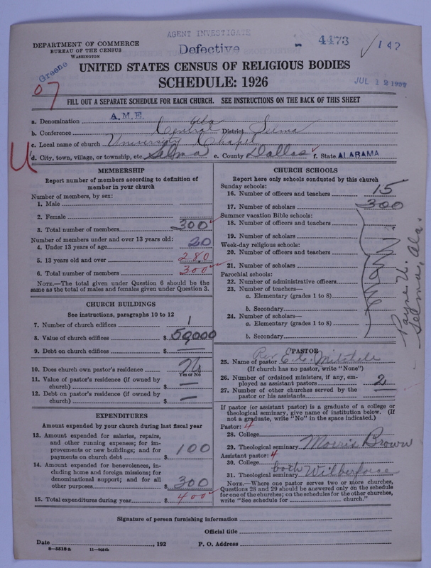 Scan of African Methodist Episcopal Church: 4473