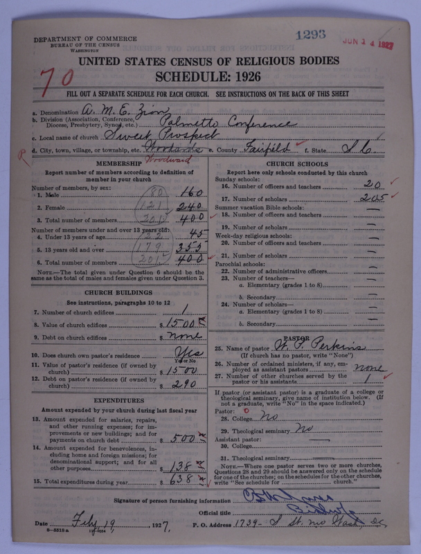 Scan of African Methodist Episcopal Zion Church: 1293