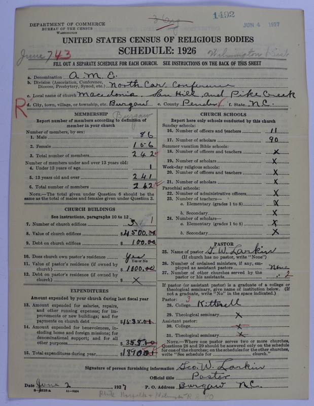 Scan of African Methodist Episcopal Church: 1492