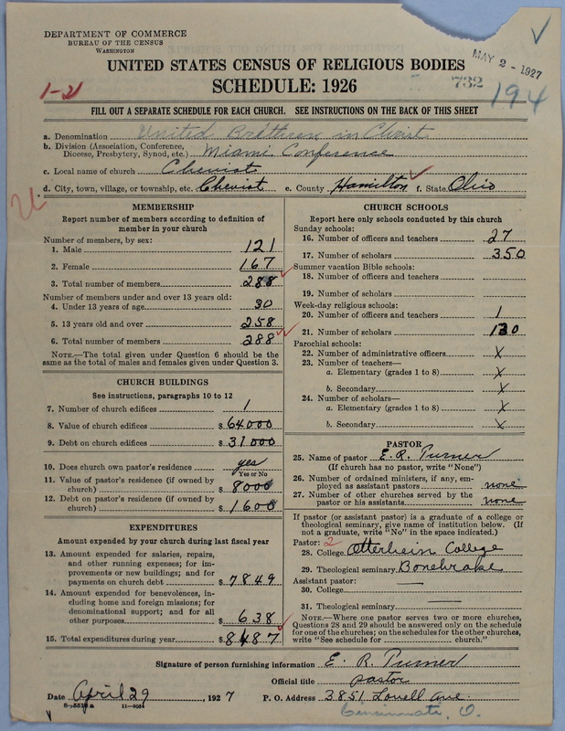 Scan of Church of the United Brethren in Christ: 732