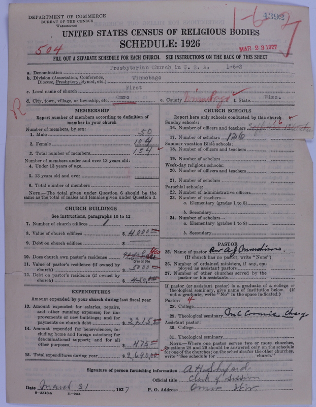 Scan of Presbyterian Church in the United States of America: 4392