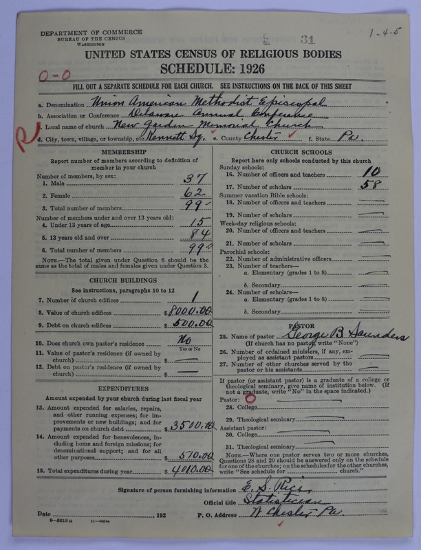 Scan of Union American Methodist Episcopal Church: 31