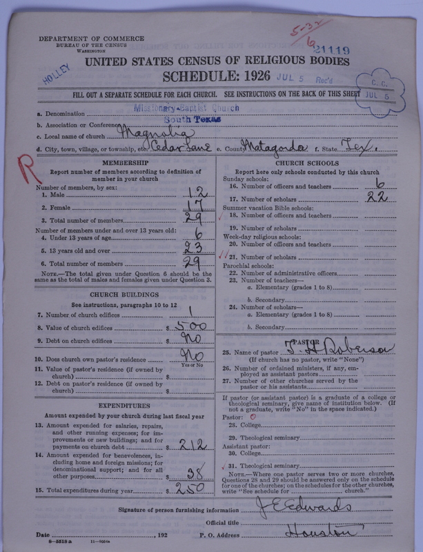Scan of Negro Baptists: 21119