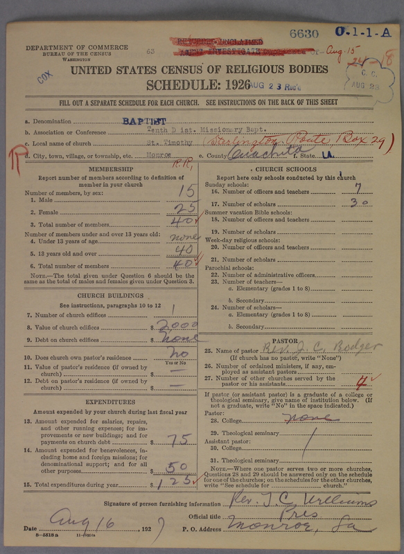 Scan of Negro Baptists: 6630