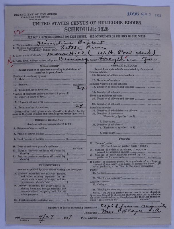 Scan of Primitive Baptists: 1096