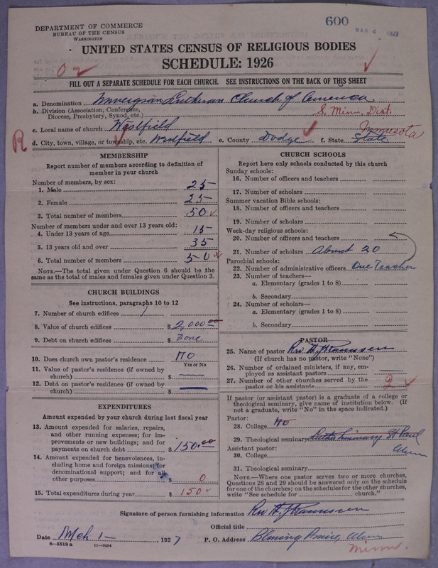 Scan of Norwegian Lutheran Church of America: 600