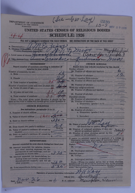 Scan of African Methodist Episcopal Zion Church: 2230