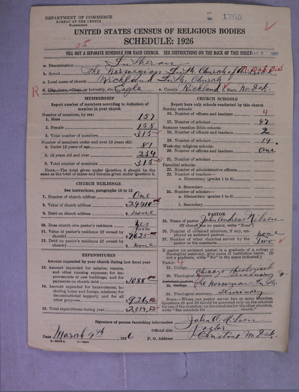Scan of Norwegian Lutheran Church of America: 1765